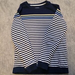 Striped Navy and White Boys Holiday Sweater - SIZE 14